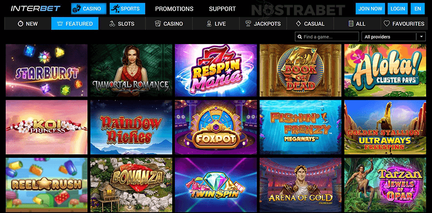 Interbet Casino Games