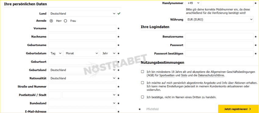 interwetten-Registrierung