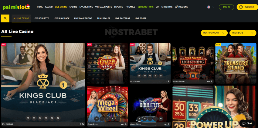 Palmslots casino live games